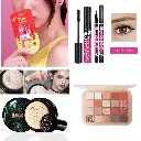 5 In 1 Makeup deal (Sunisa foundation, Eyeliner, Mascara, Lipgloss, & Eyeshadow Palette) 1.webp
