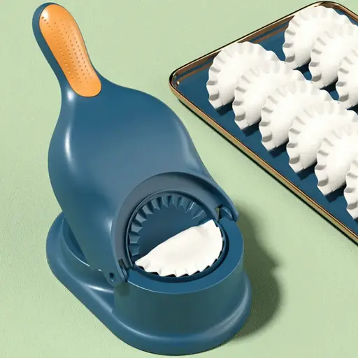 2-in-1 Dumpling Wrapper Tool Food Grade Manual Dumpling Wrapper Mold Labor-saving Baking Pastry Home Kitchen Gadget (Random Color) (Size L)